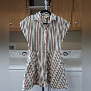 Roxy Dress Auburn Beachside Stripe Women's Size S